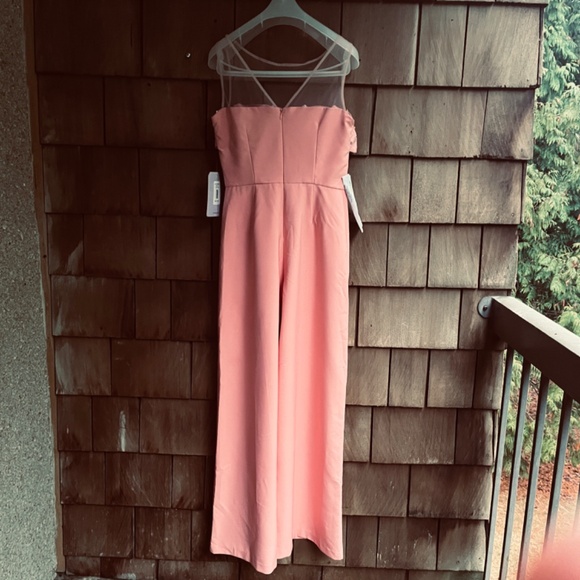 Js Collections Sequence Jamie Bow Jumpsuit, Pink Apricot Wide Leg Size 6 - Picture 14 of 17